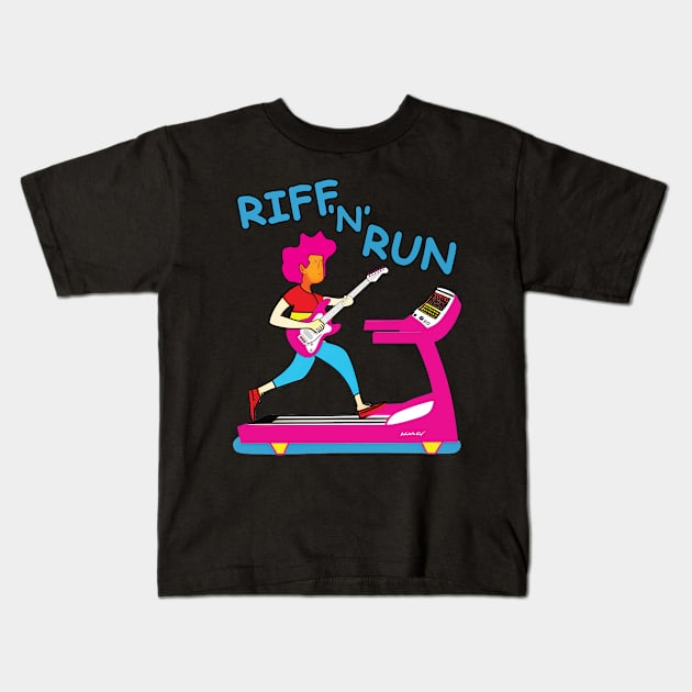 Riff 'n' Run Kids T-Shirt by Kishu